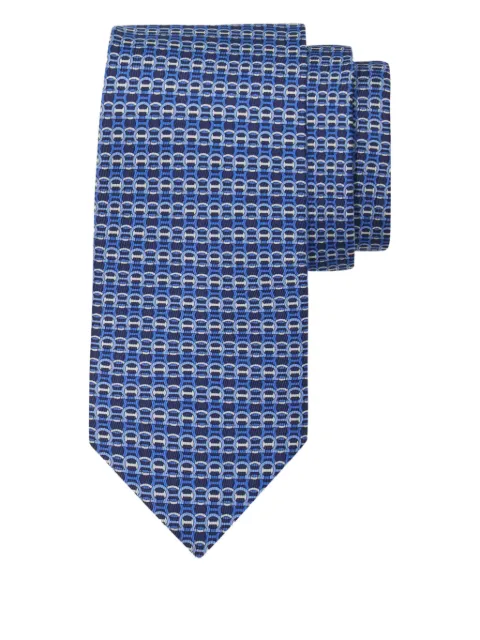 Ferragamo Seidenkrawatte mit Gancini-Print