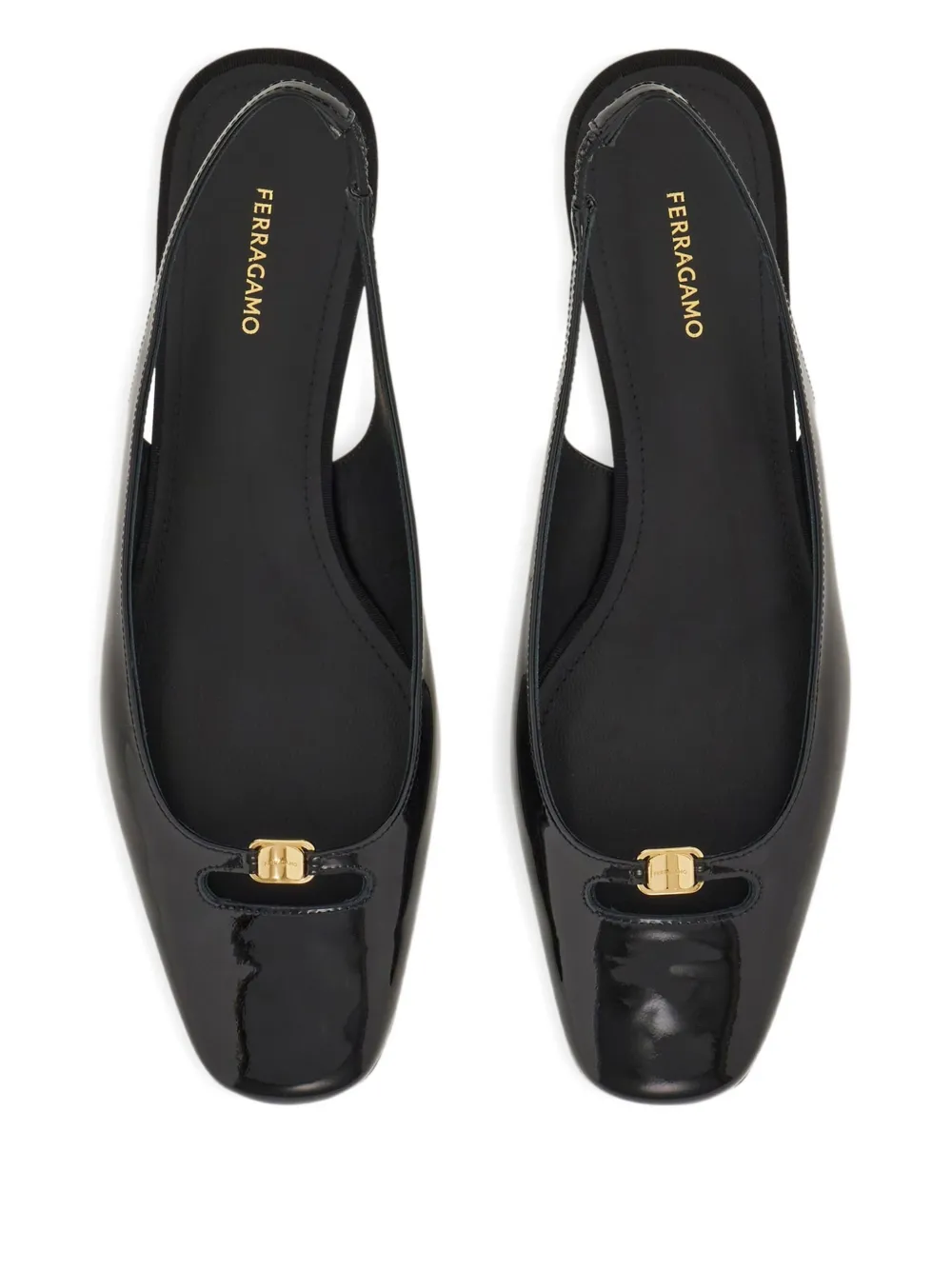 Ferragamo 30mm cut-out slingback pumps Black