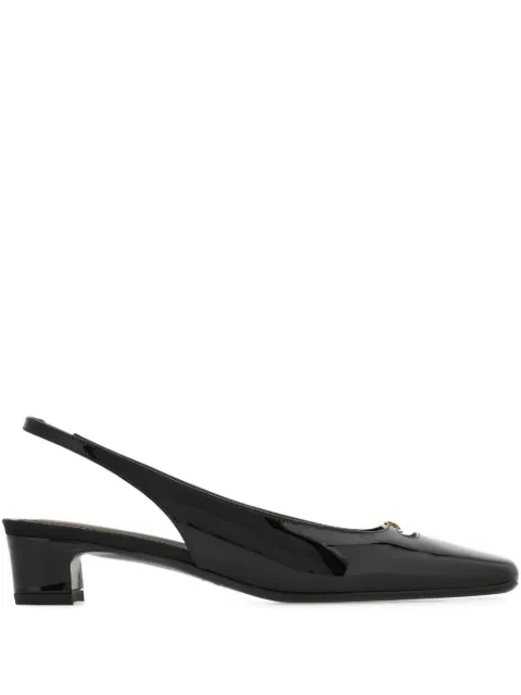 Ferragamo 30mm cut-out slingback pumps