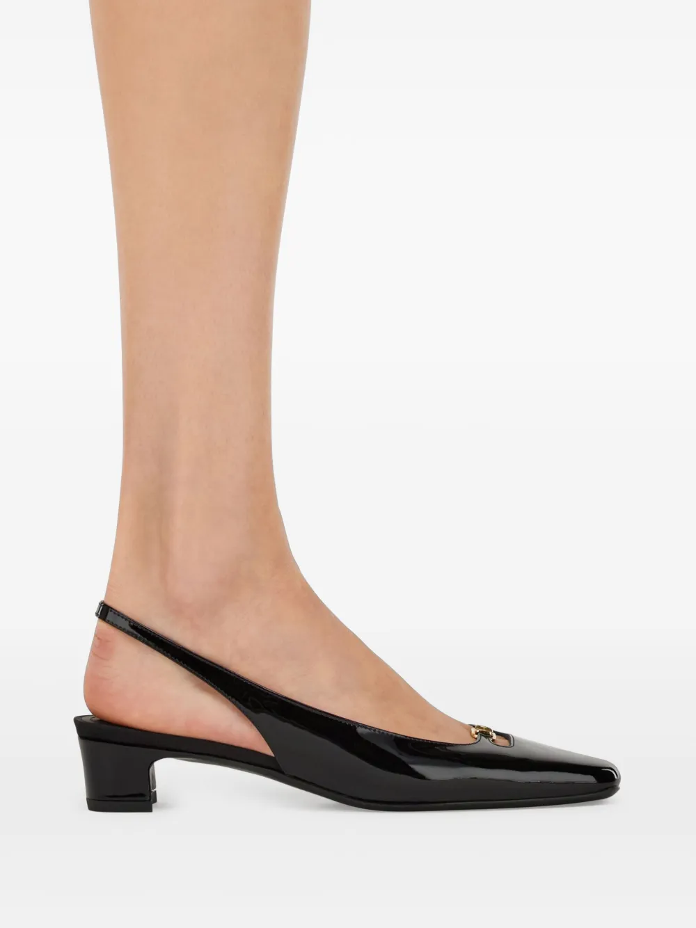 Ferragamo 30mm cut-out slingback pumps Black