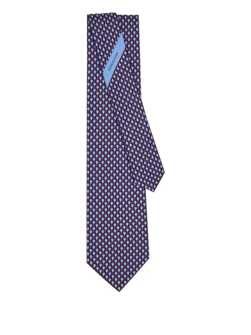 Ferragamo Gravata de seda com estampa Ping pong | Image 2