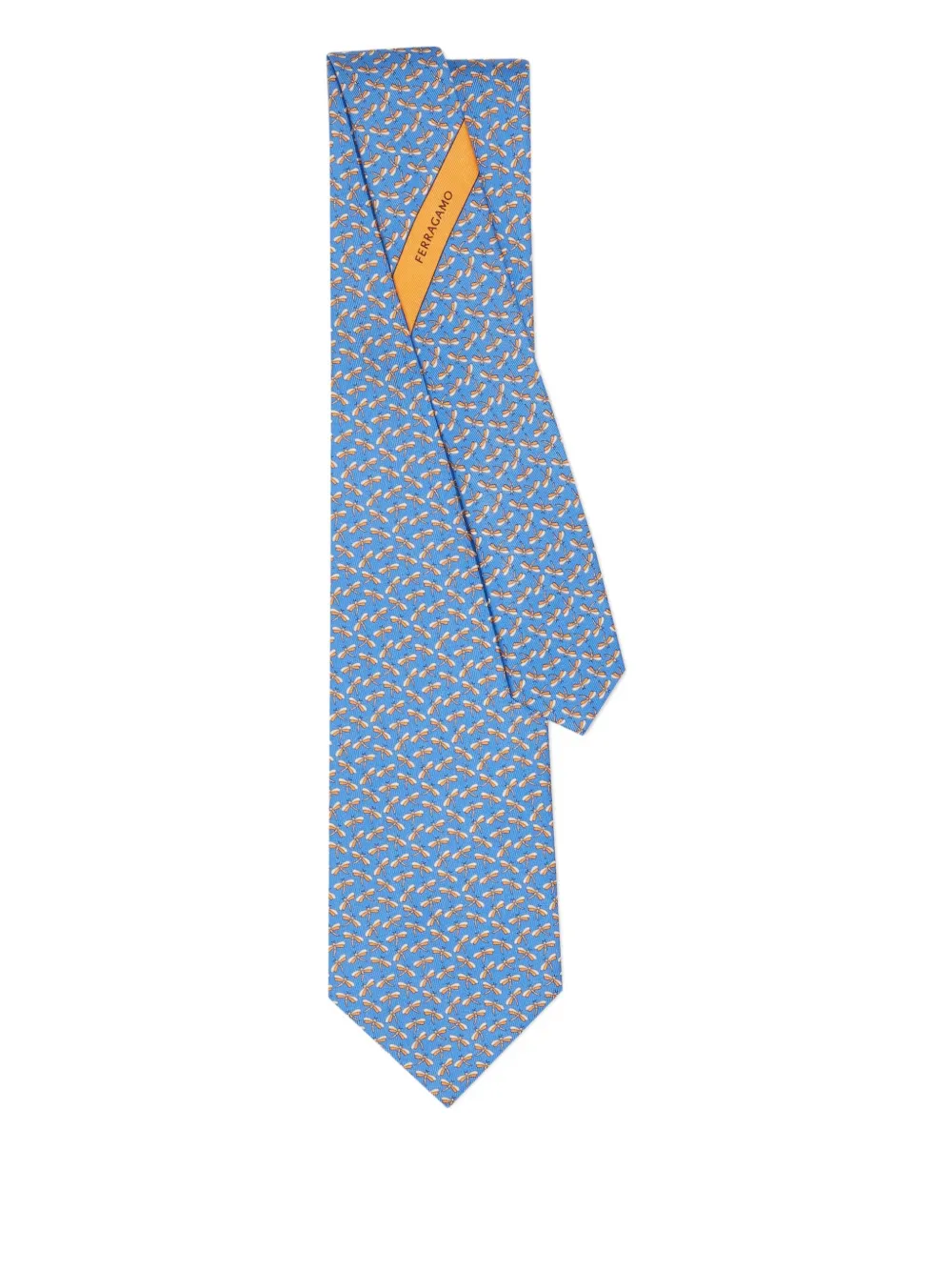 Ferragamo Dragonfly-print tie | Blue | Image 1