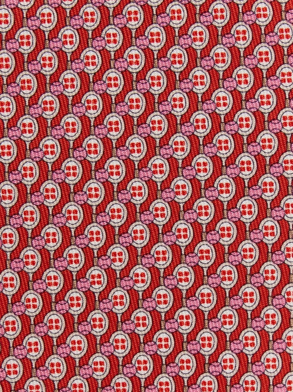Ferragamo Tennis-print silk tie - Rood