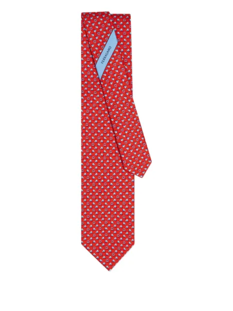 Ferragamo Elephant-print silk tie