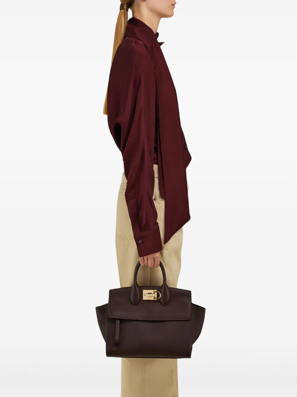 Ferragamo medium Studio tote bag - Bruin