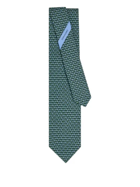 Ferragamo Kick scooter print silk tie