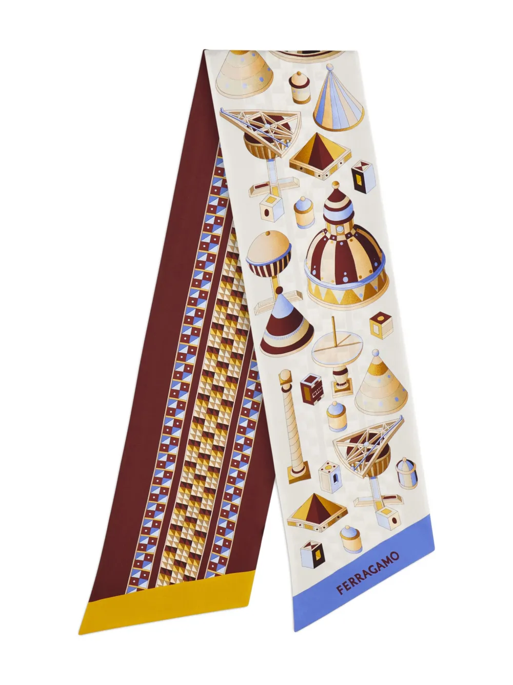 Ferragamo renaissance-print scarf | Red | Image 1