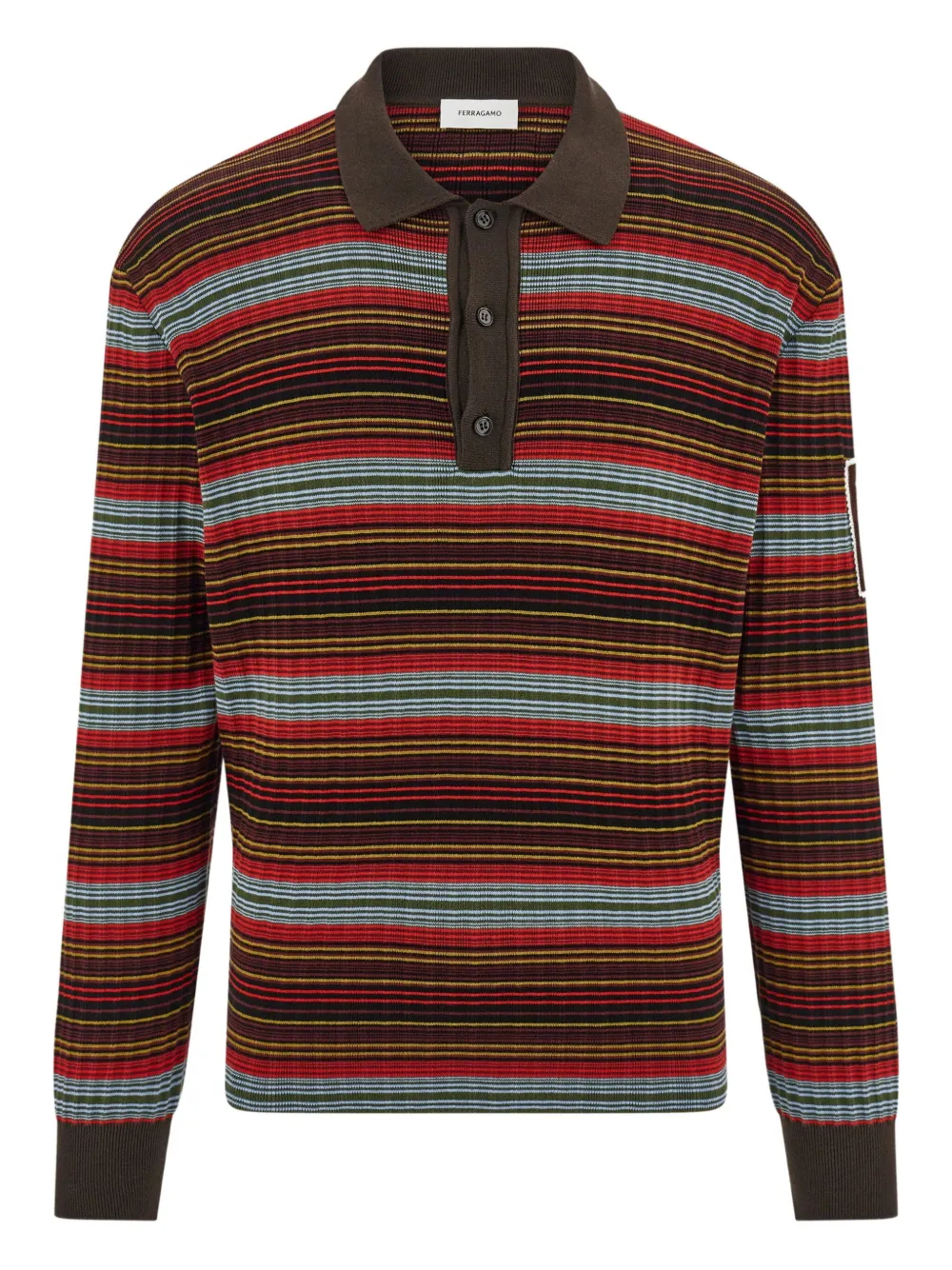 Ferragamo Gestreept poloshirt Zwart