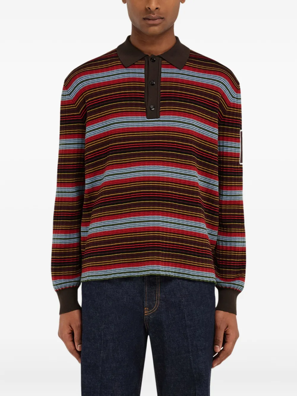 Ferragamo Gestreept poloshirt Zwart