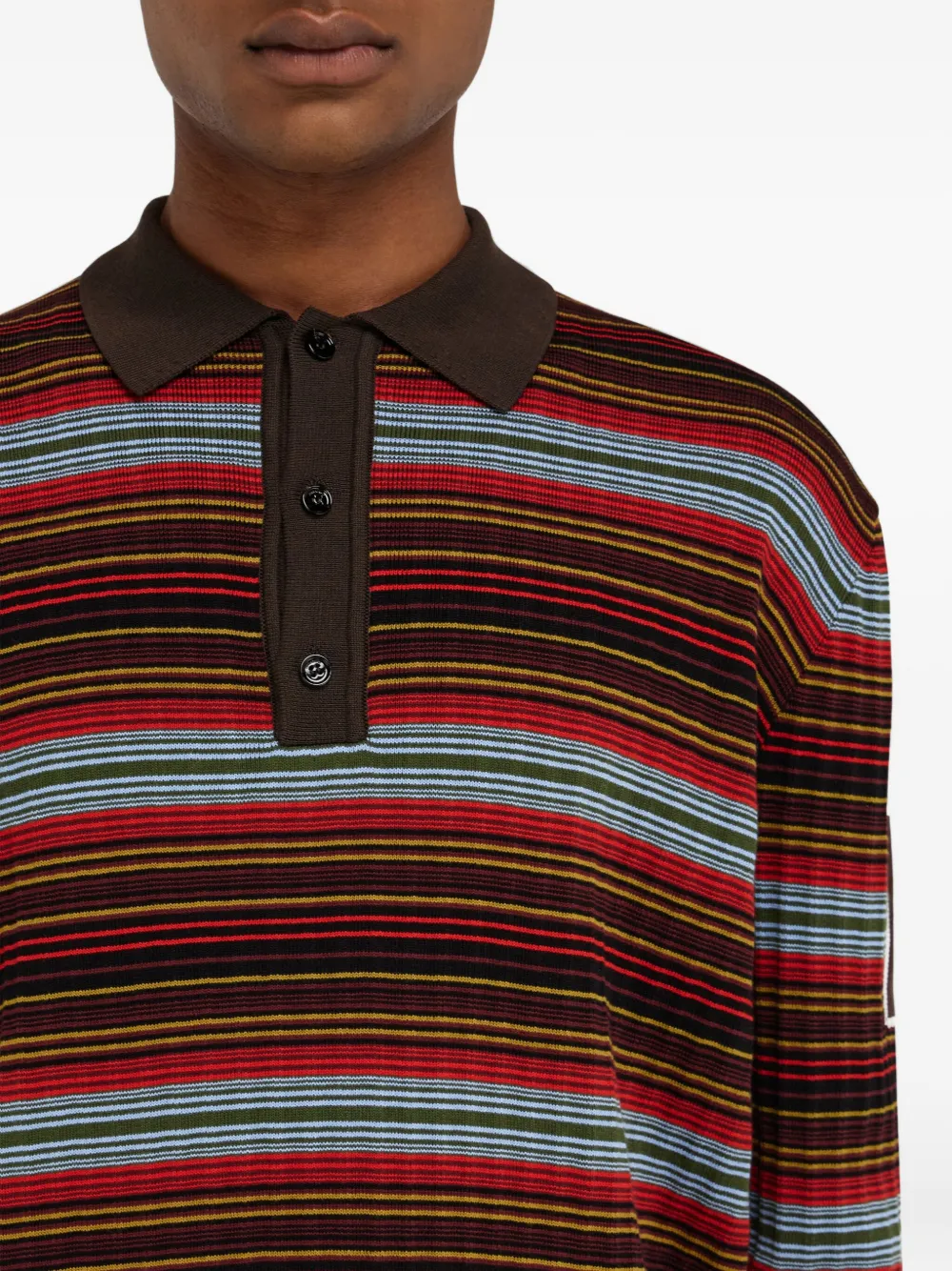 Ferragamo Gestreept poloshirt Zwart