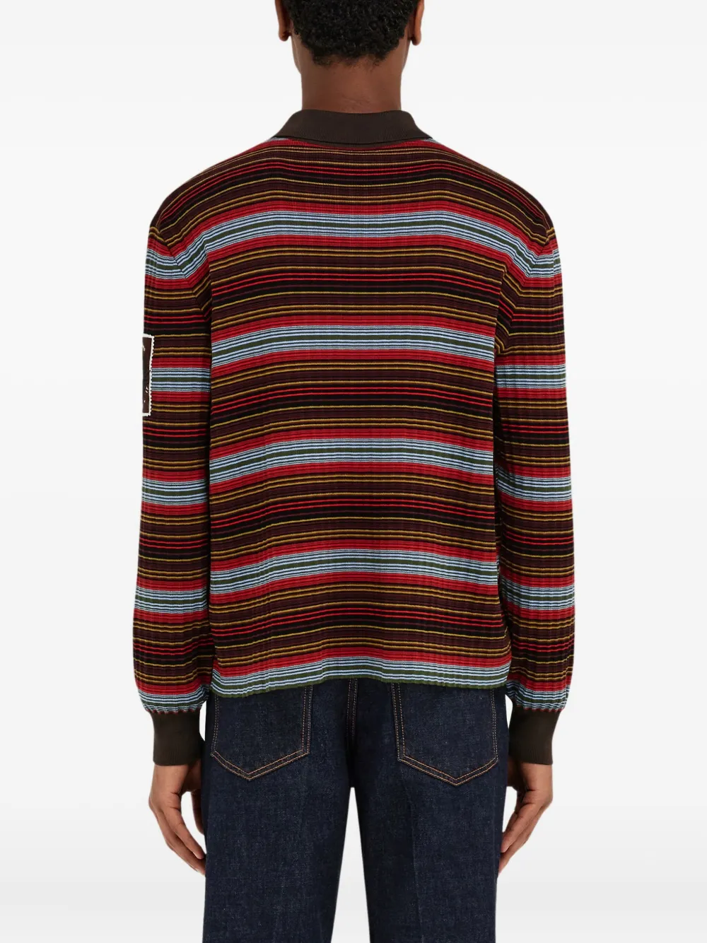 Ferragamo Gestreept poloshirt Zwart