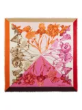 Ferragamo hydrangea-print scarf - COTTON CANDY