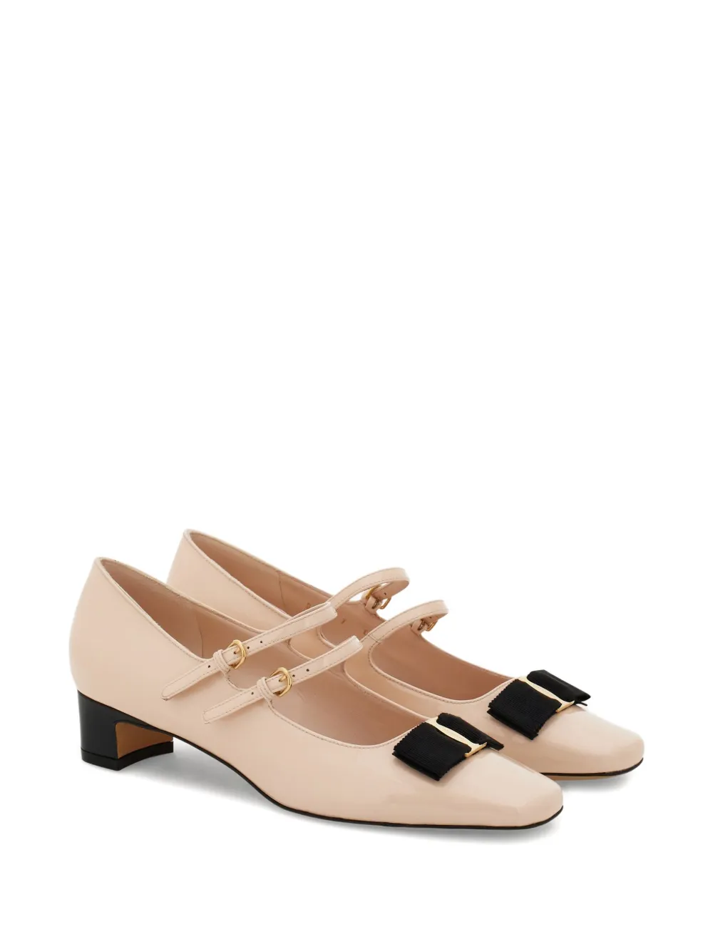 Ferragamo Vara Bow two-strap block-heel pumps | Heeled Pumps | Image 2
