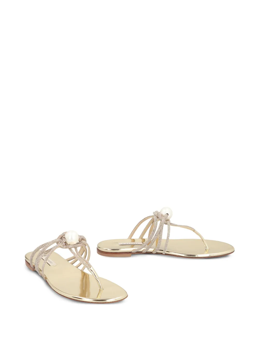 Casadei Labuan flat sandals Gold