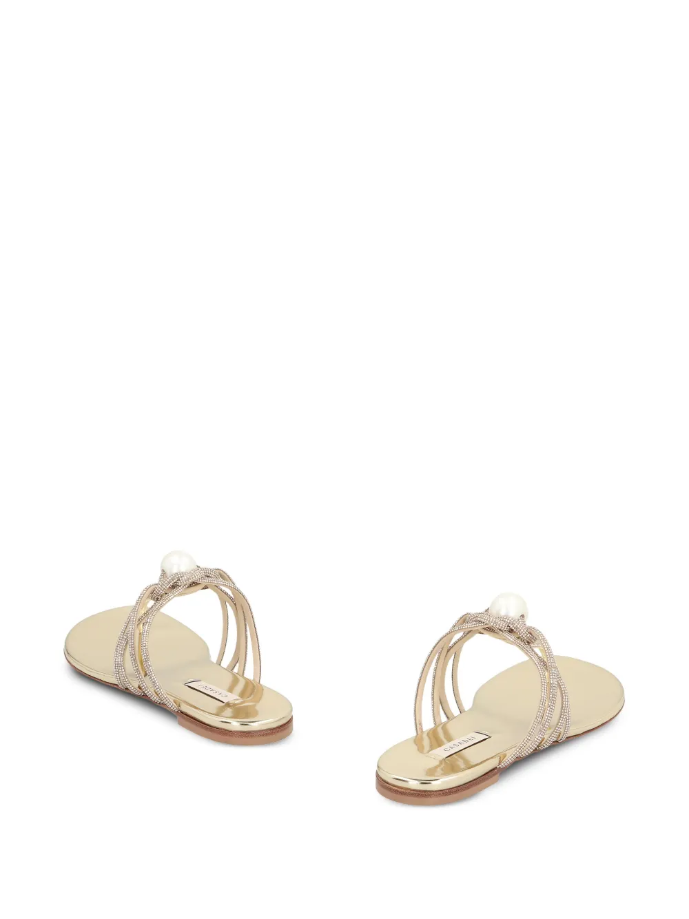 Casadei Labuan flat sandals Gold