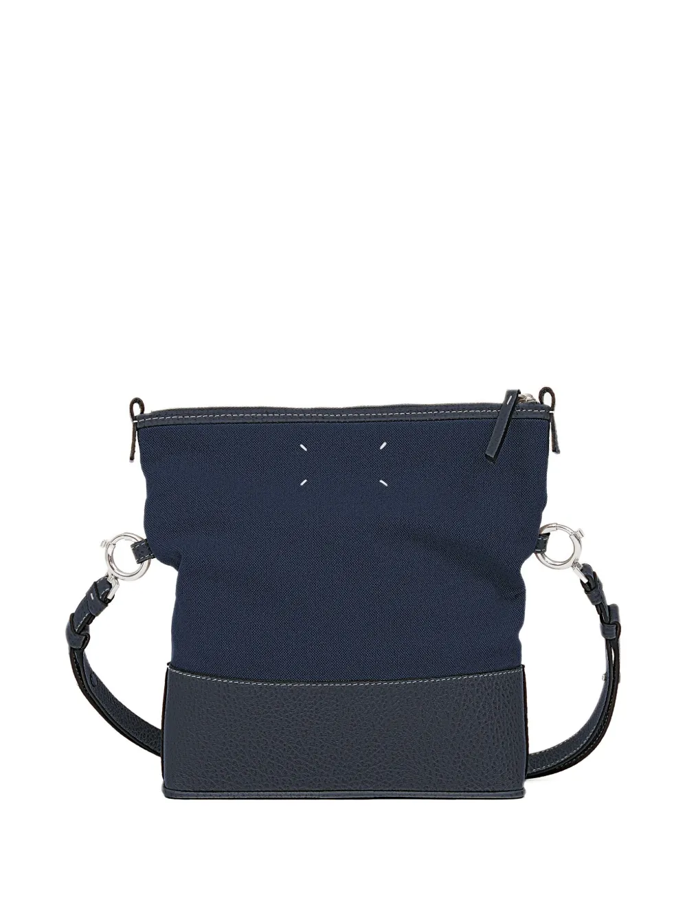 Maison Margiela Leren schoudertas met rits - Blauw