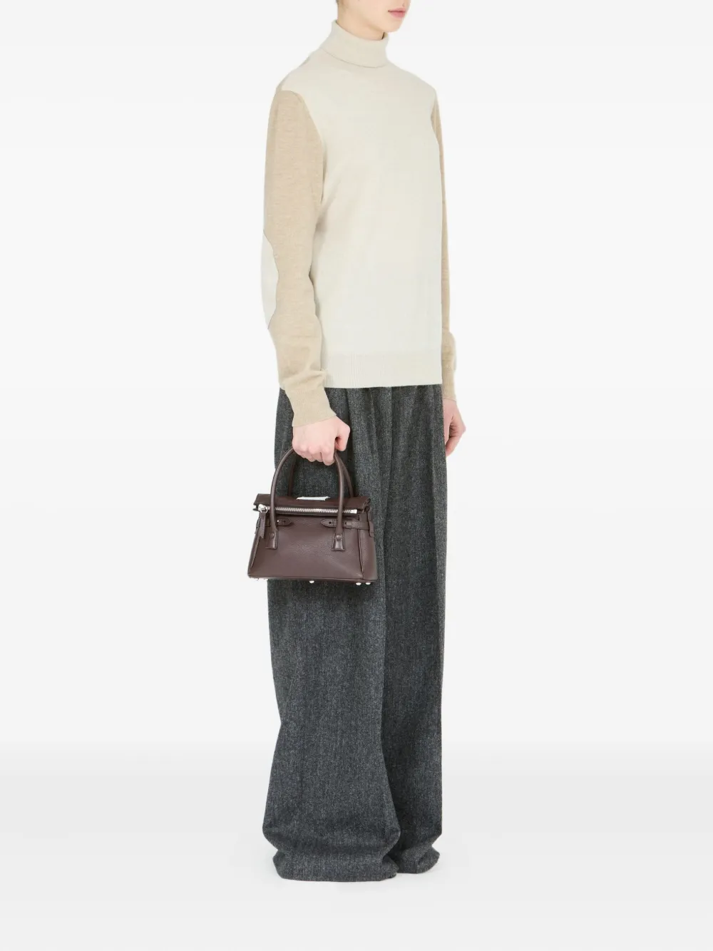 Maison Margiela 5AC shopper met logo-label - Bruin
