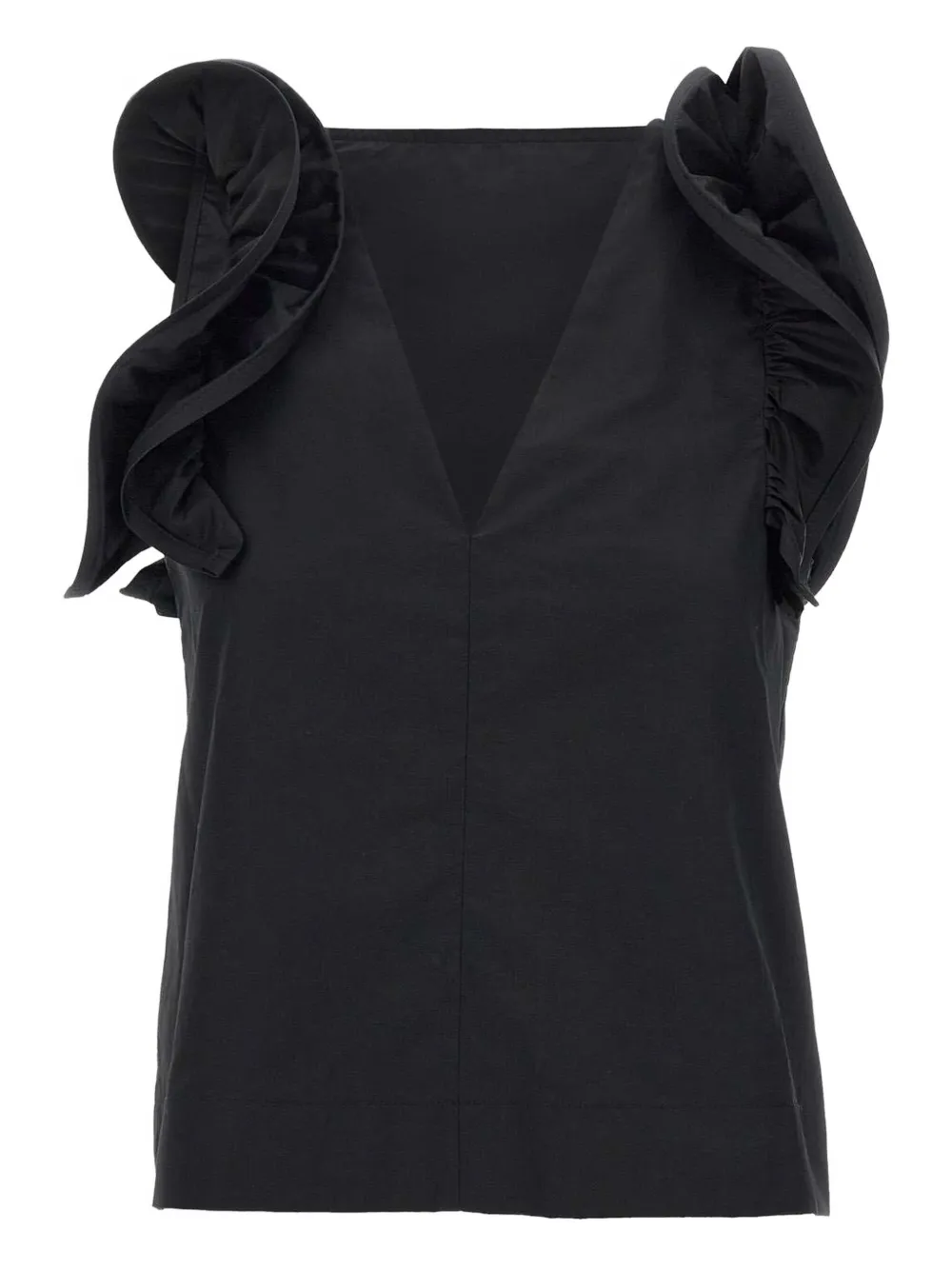 kaos Blusa com detalhe de babados | Preto | Image 1