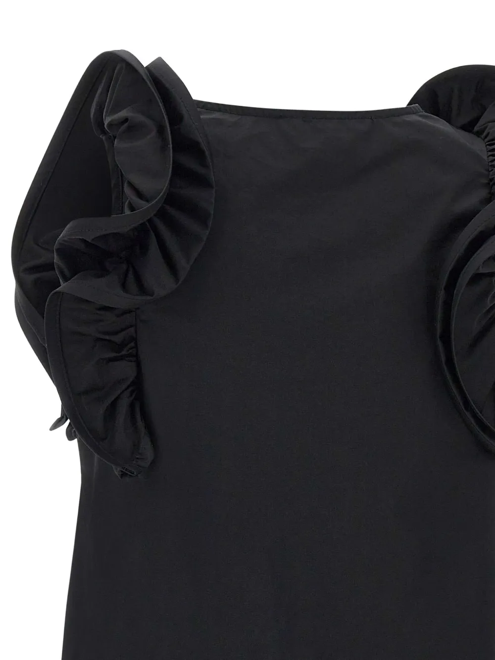 kaos Top met ruches Zwart