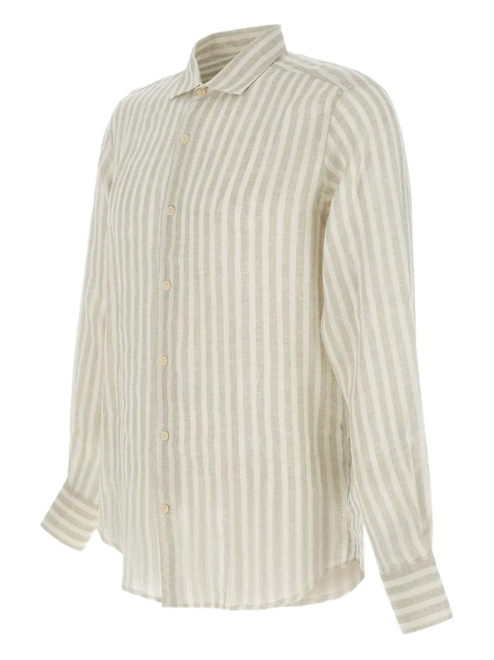MC2 Saint Barth Gestreept linnen overhemd Beige