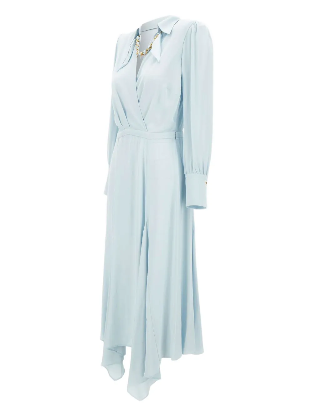Elisabetta Franchi Georgette midi-jurk Blauw