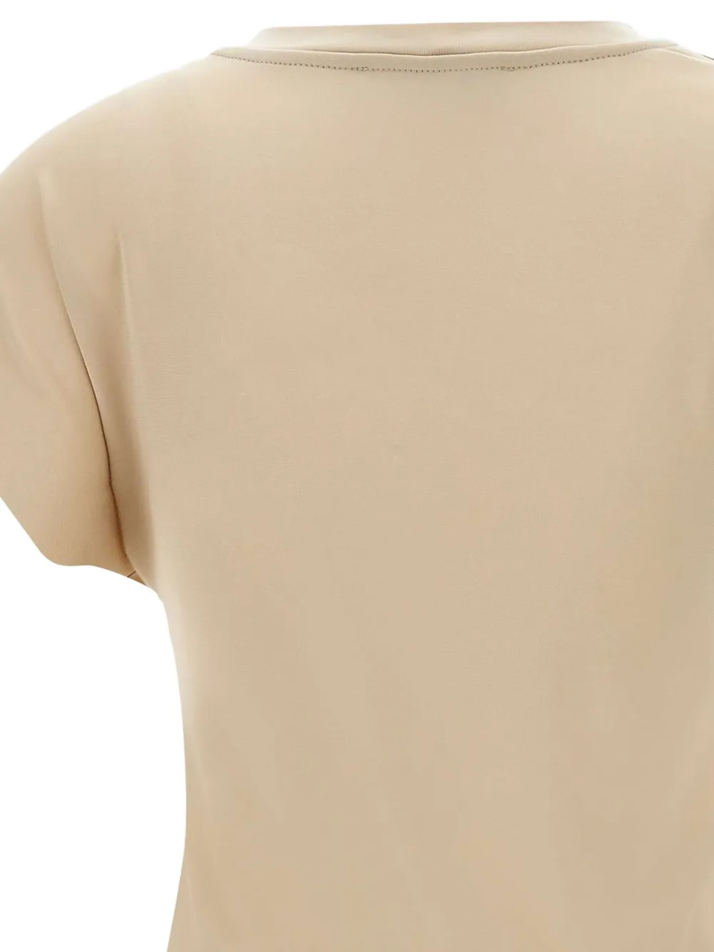 kaos T-shirt met gedrapeerd detail Beige
