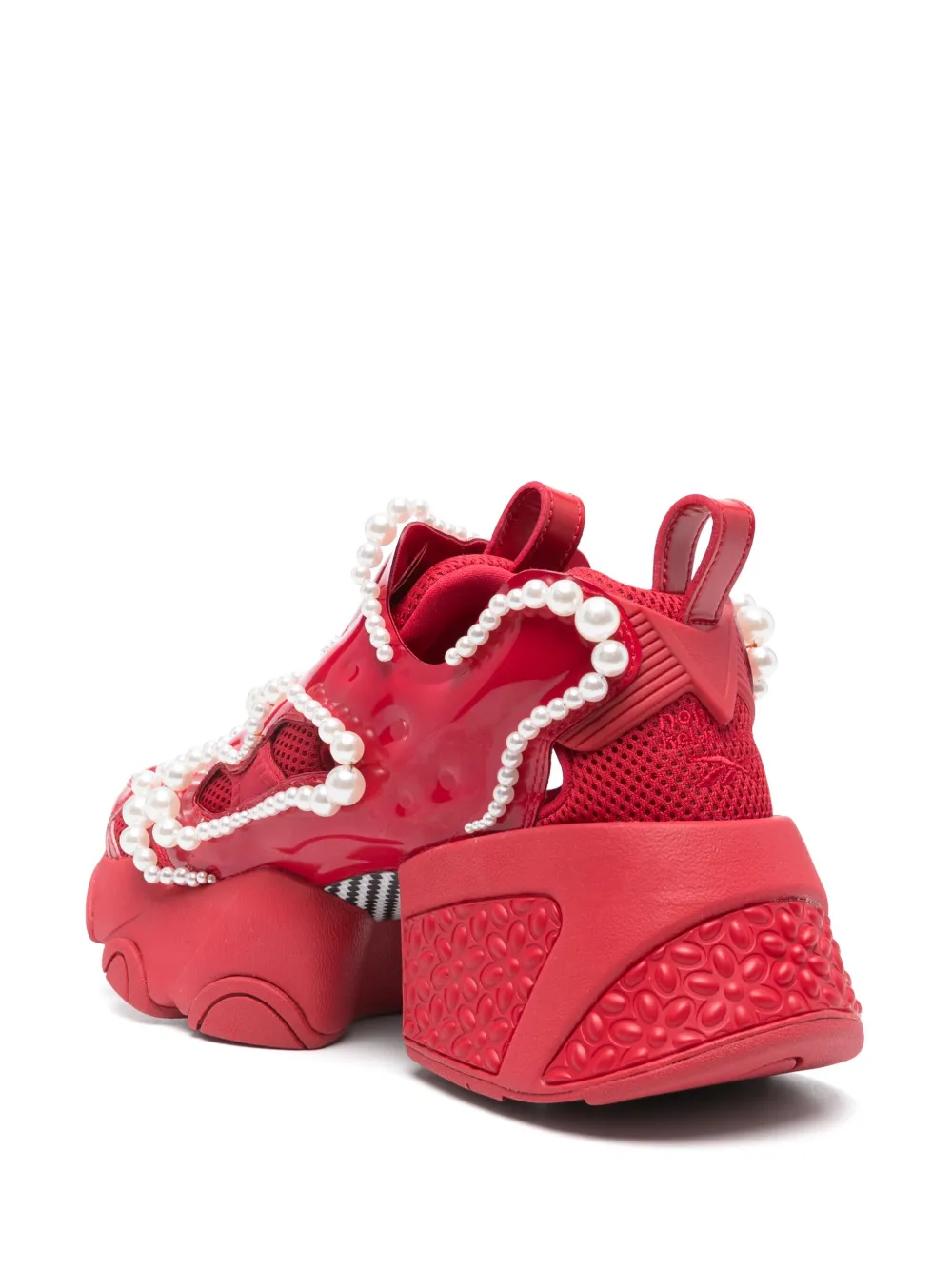 NOIR KEI NINOMIYA X REEBOK PEARL-EMBELLISHED SNEAKERS 