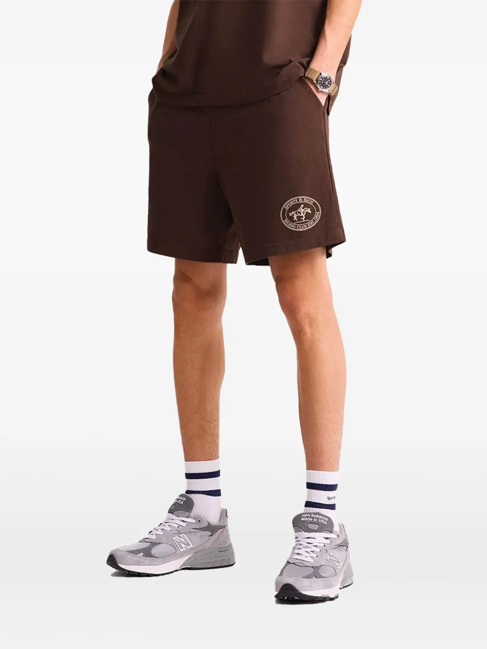 Sporty & Rich Riding Club track shorts | Track & Running Shorts | Image 2