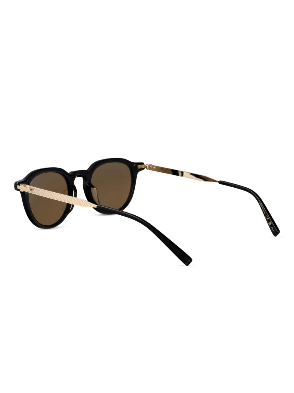Dunhill Zonnebril met rond montuur Bruin