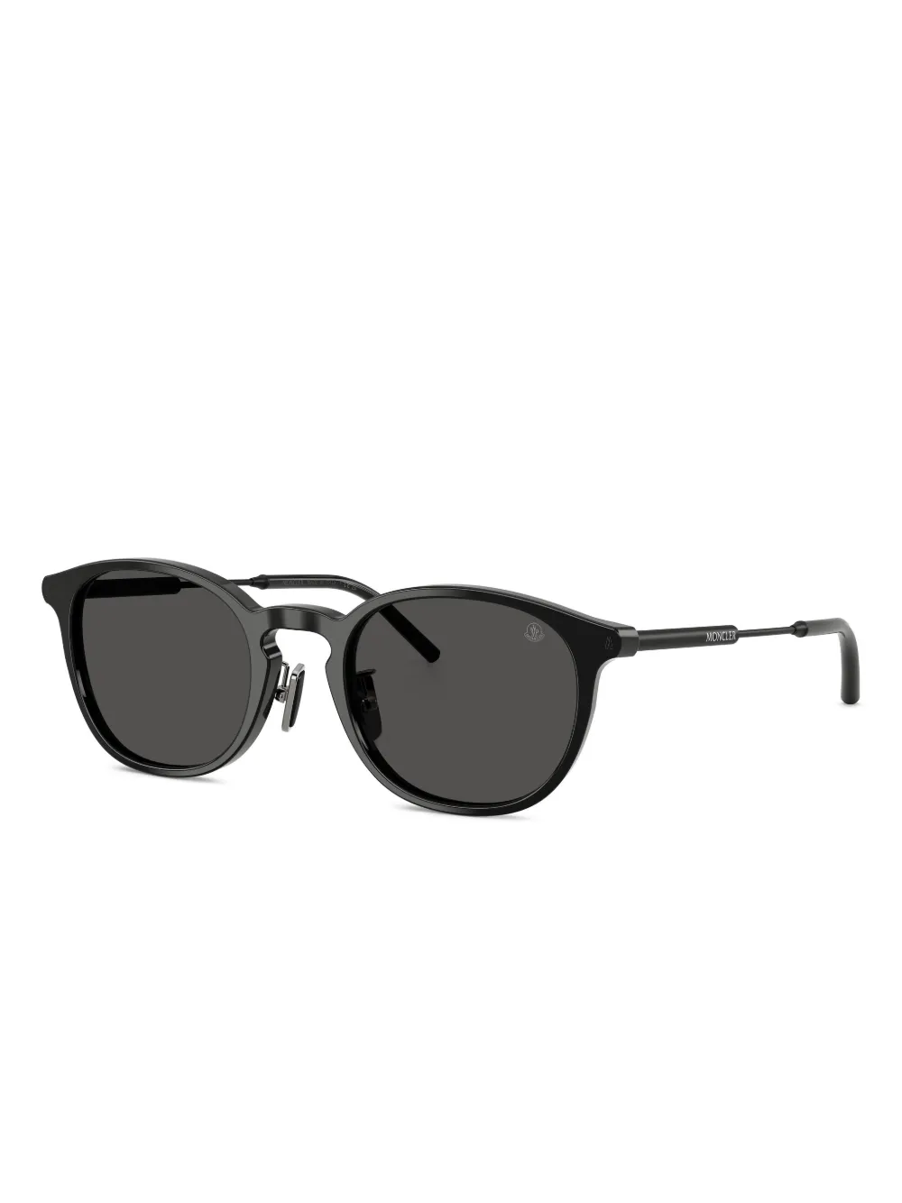 Moncler Eyewear Zonnebril met rond montuur Zwart
