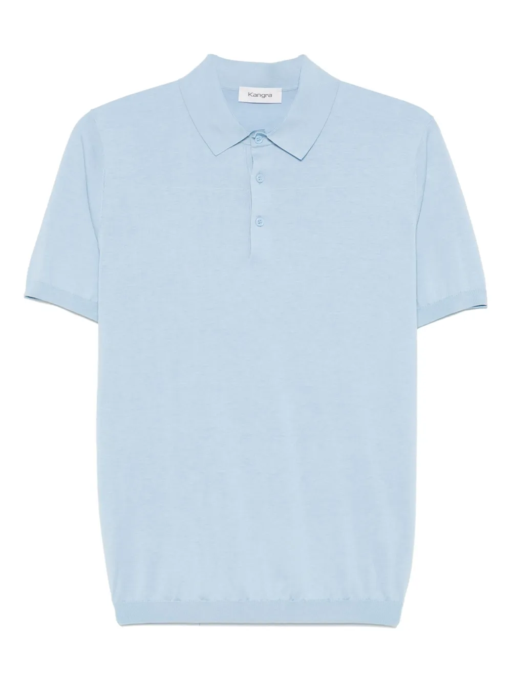 Kangra fine-ribbed polo shirt | Blue | Image 1