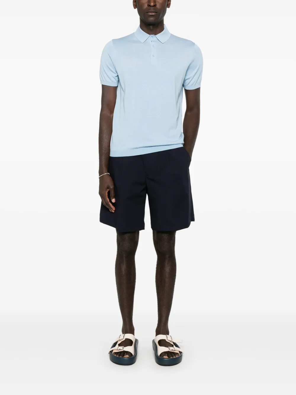 Kangra fine-ribbed polo shirt | Image 2
