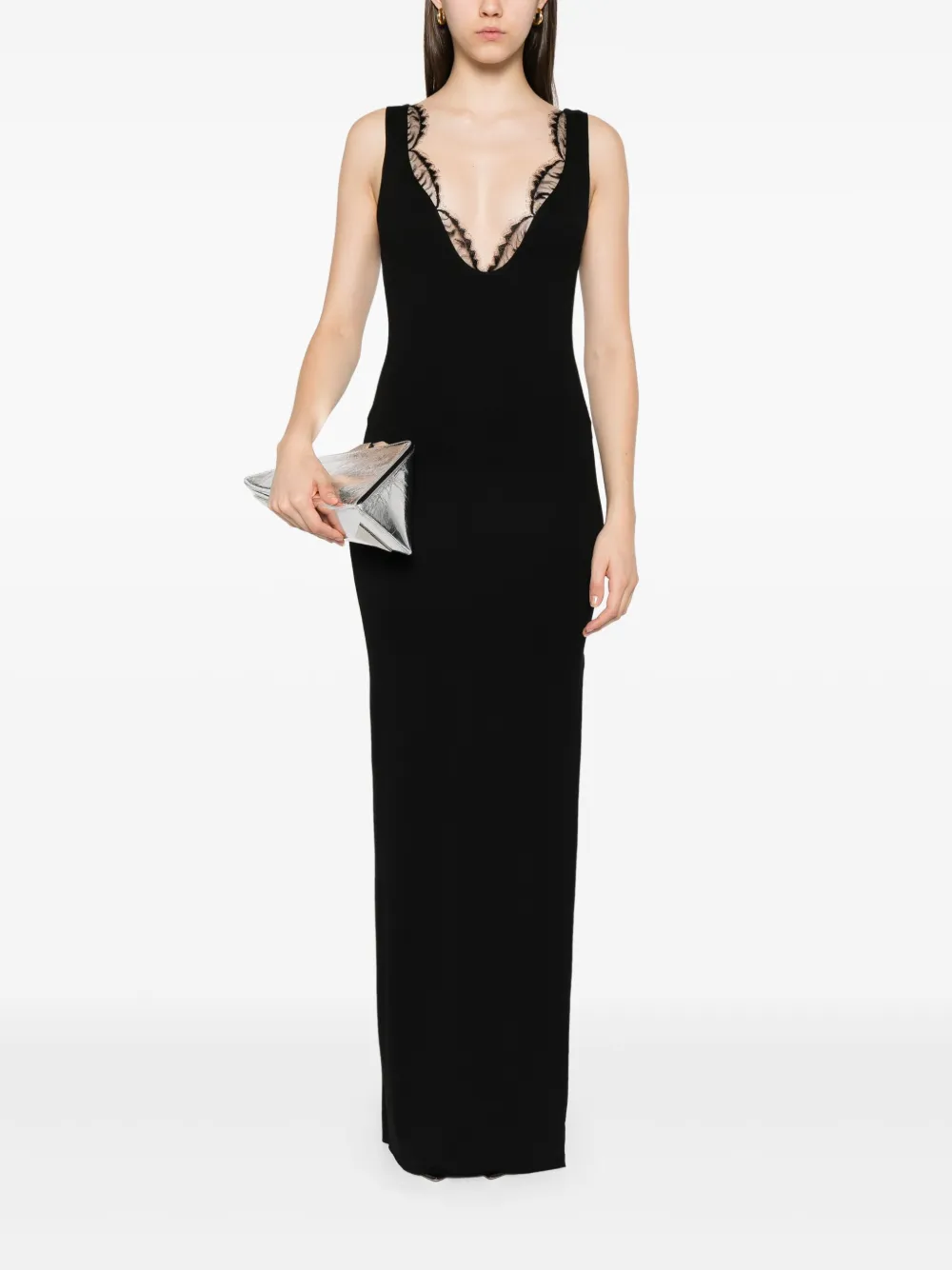 MANURI Evie maxi-jurk - Zwart