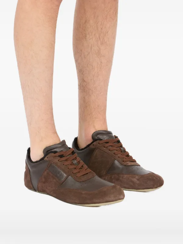 MM6 Maison Margiela レースアップ スニーカー | ブラウン | FARFETCH JP