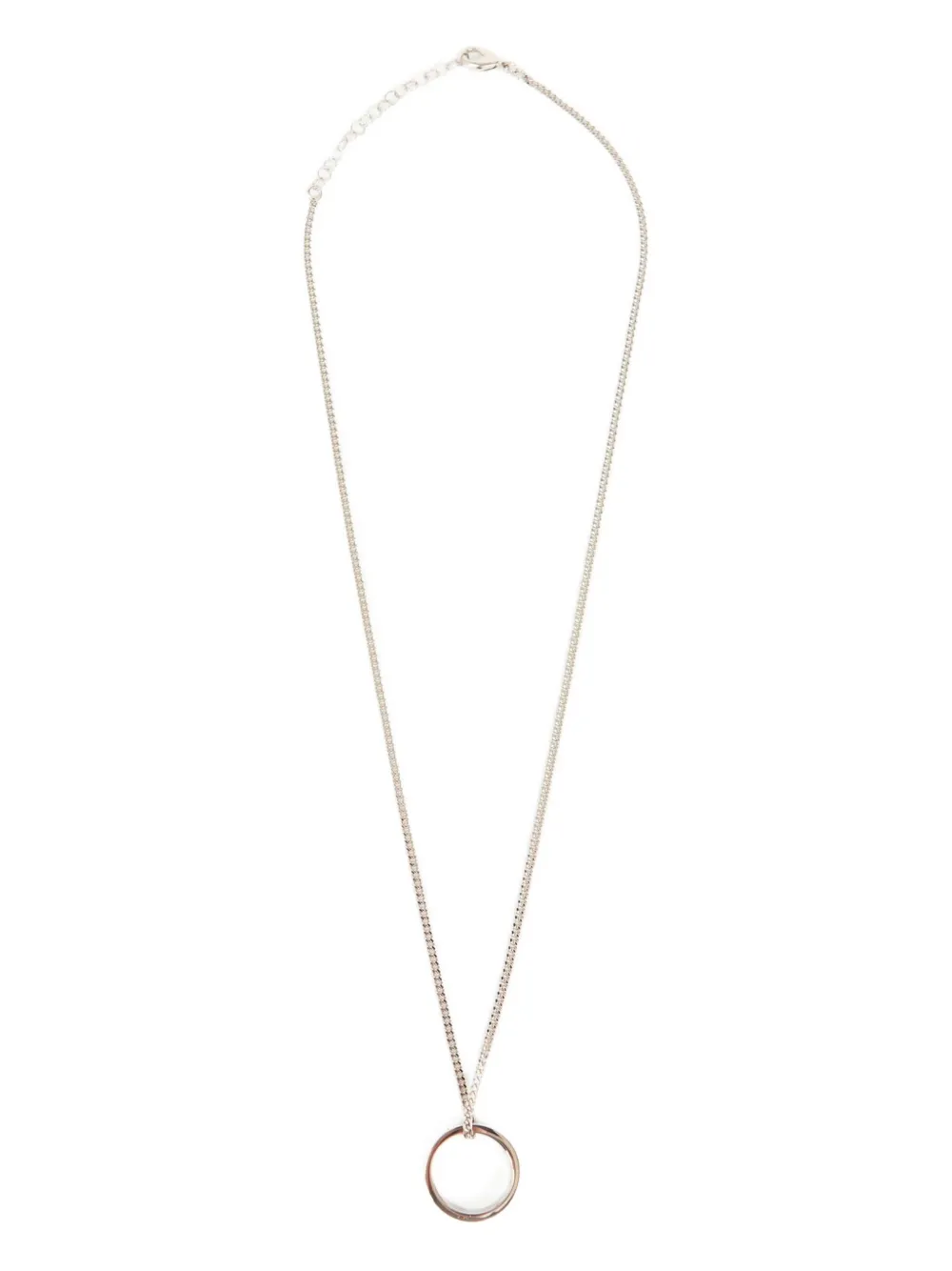 logo ring pendant necklace