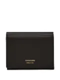 Ferragamo two-tone tri-fold wallet - Black/Cognac/Terracotta