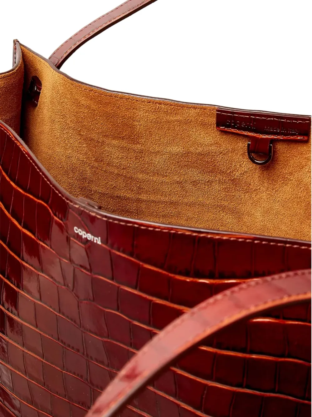 Coperni Belt crocodile-effect tote bag Bruin