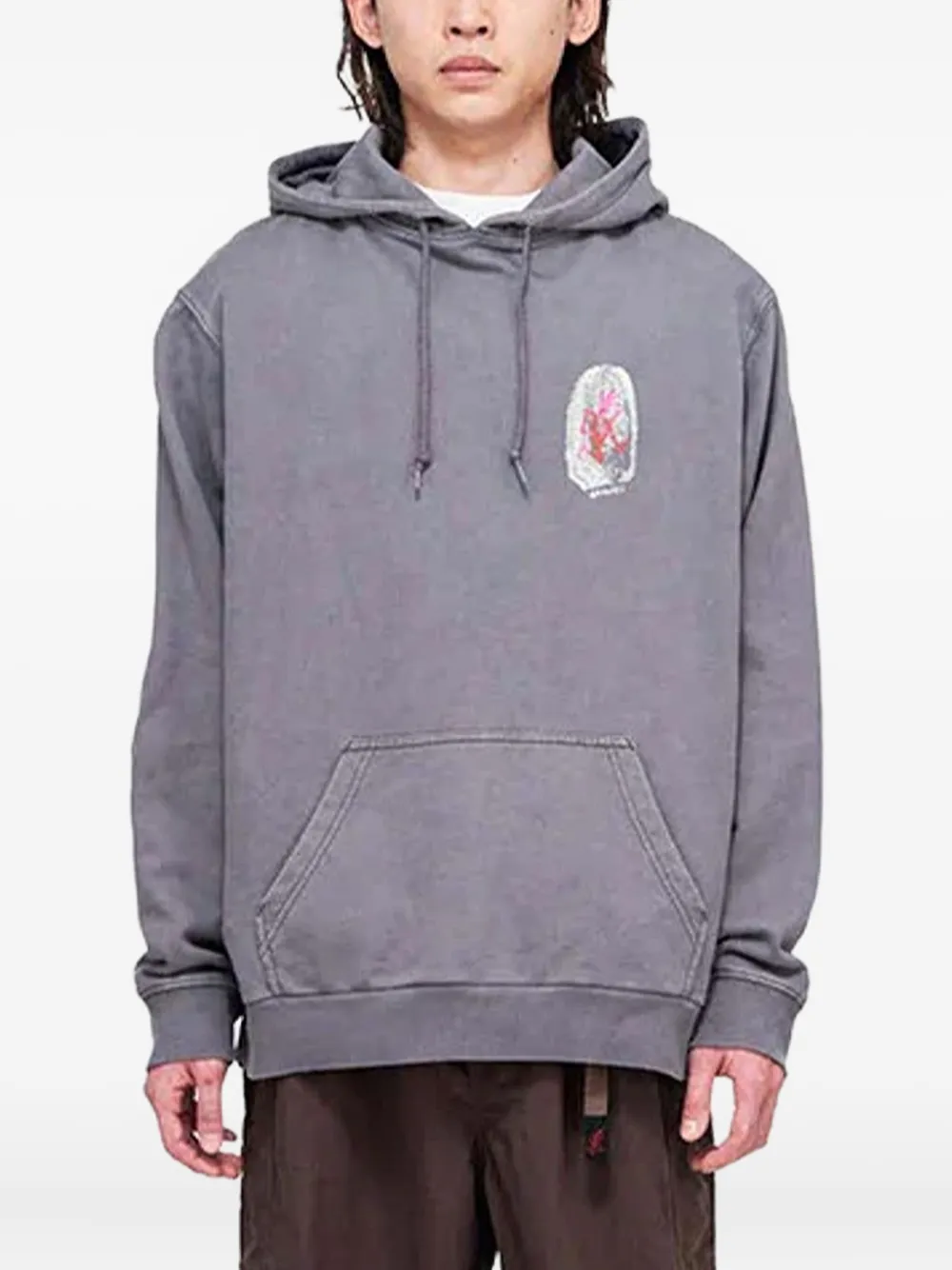 Gramicci graphic-print hoodie Grijs