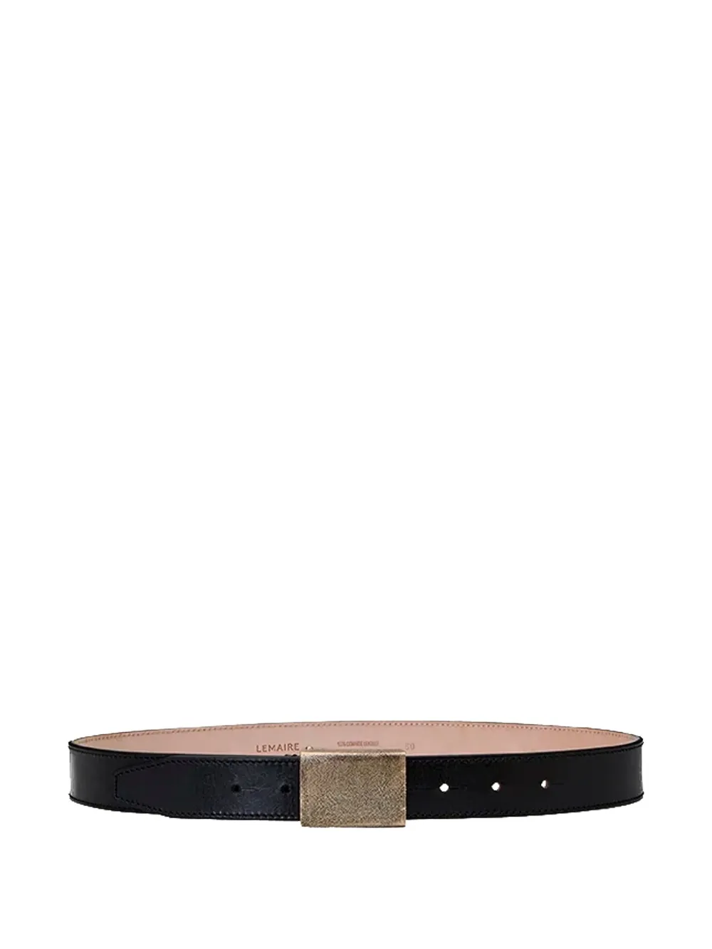 LEMAIRE leather square-buckle belt Zwart