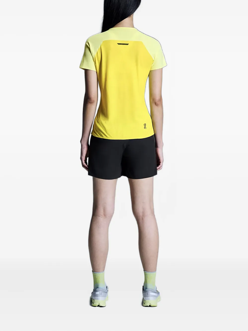 On Running Panelled Short-sleeved Performance T-shirt In Green