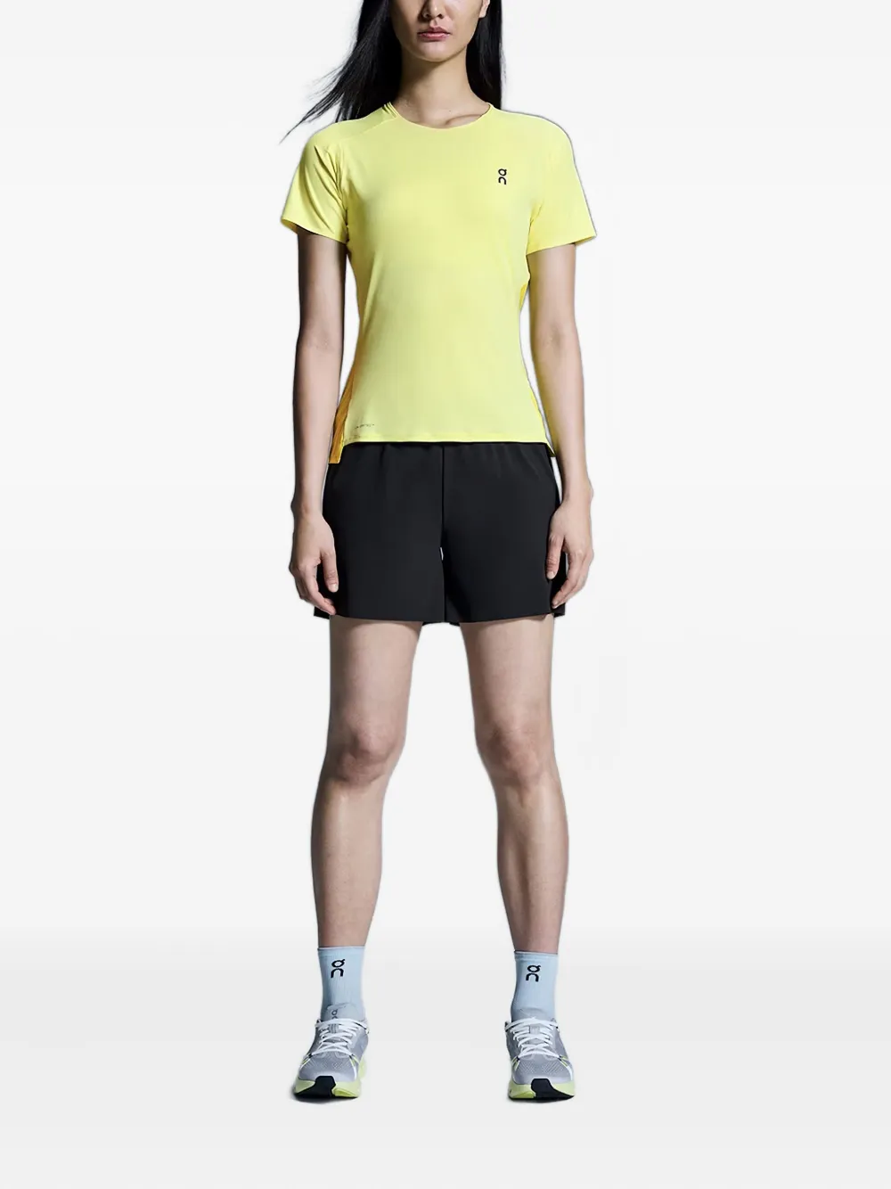 On Running Panelled Short-sleeved Performance T-shirt In Green