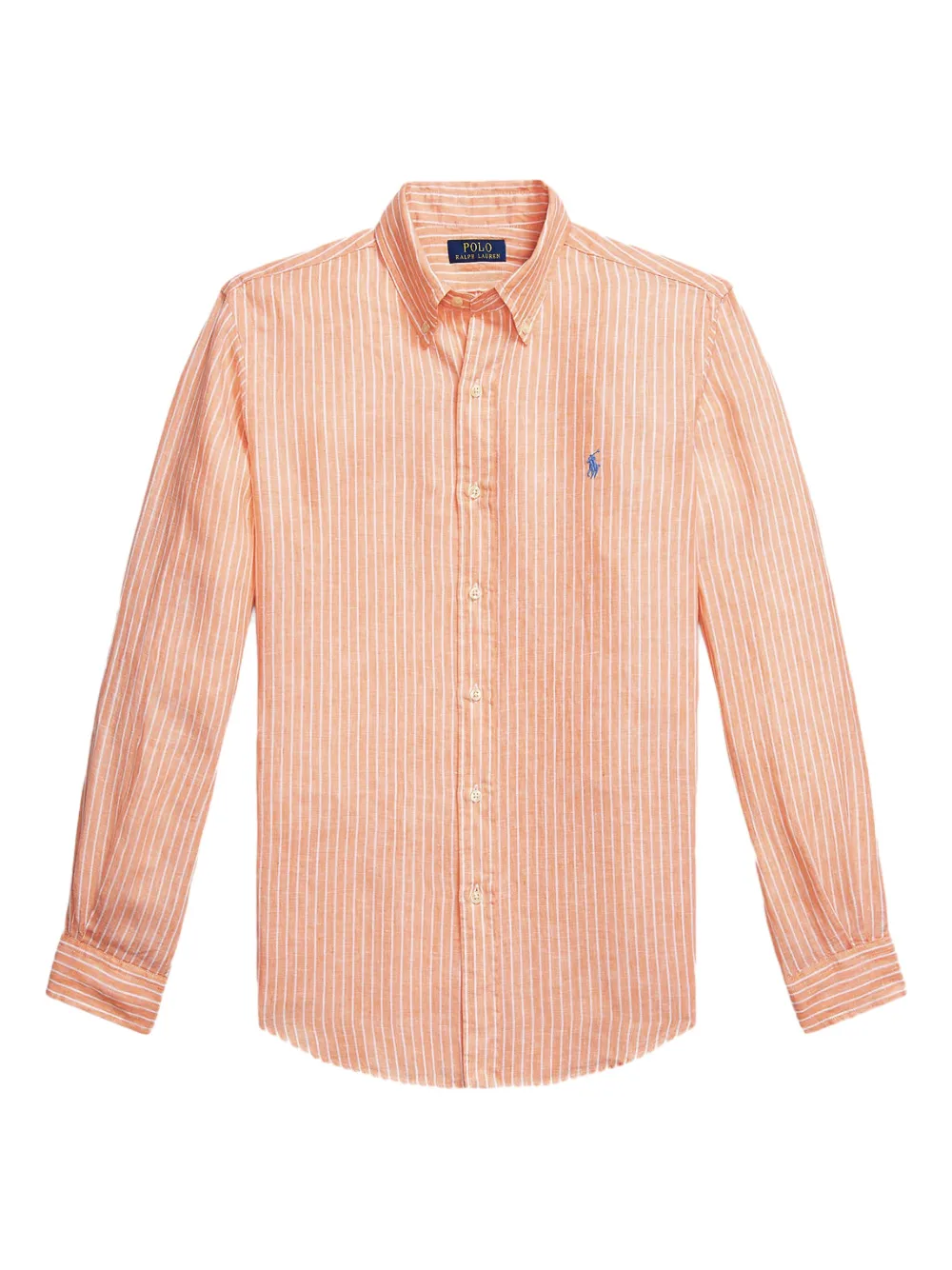 Polo Ralph Lauren striped linen shirt | Orange | Image 1
