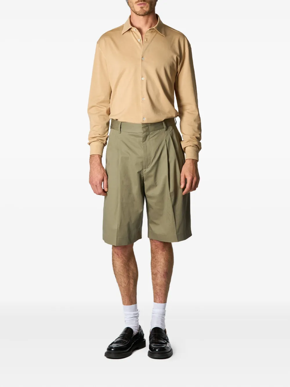 Roberto Collina long-sleeve button-up shirt Geel