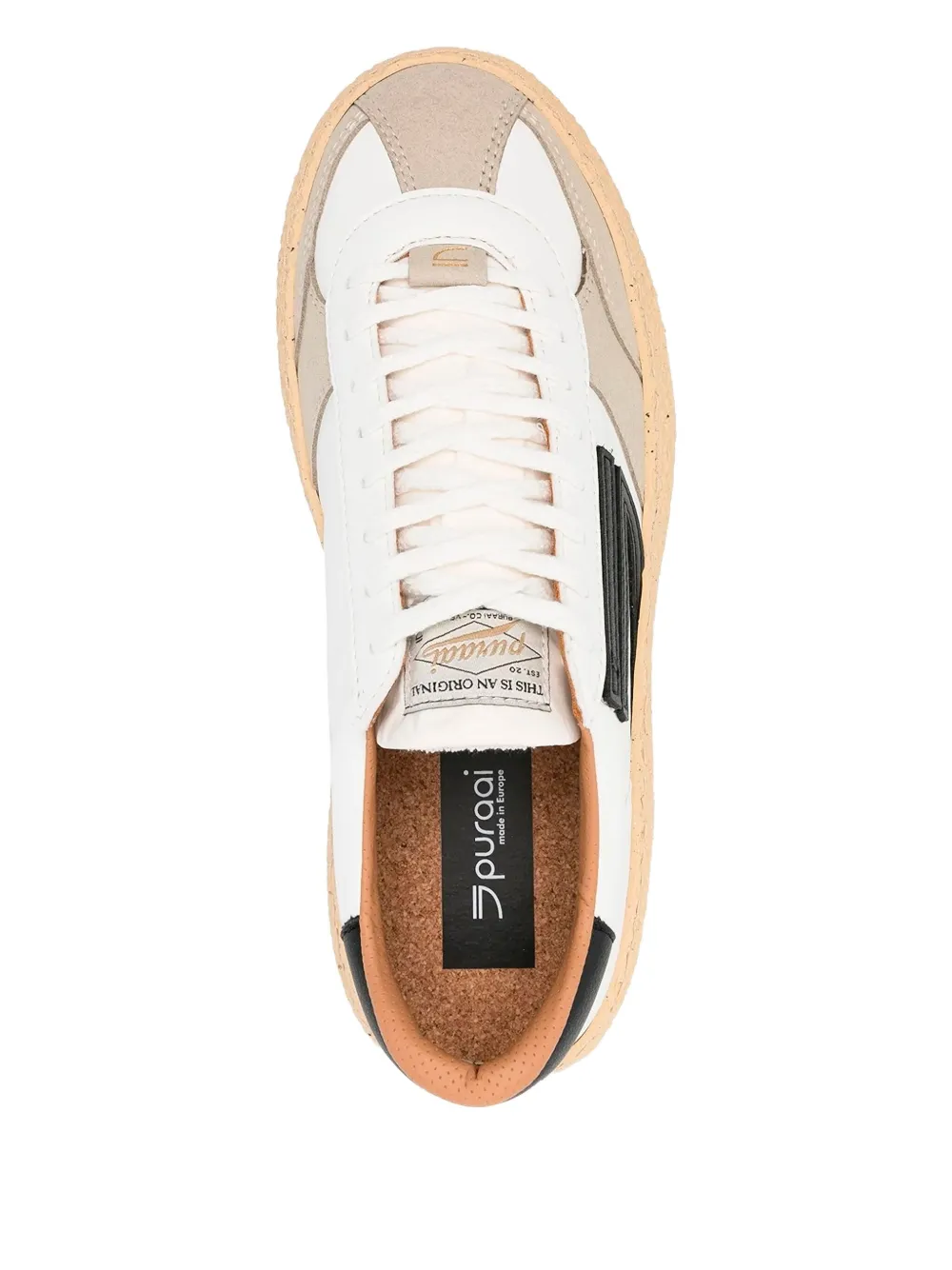 Puraai Cloud Dancer leather sneakers PITCH