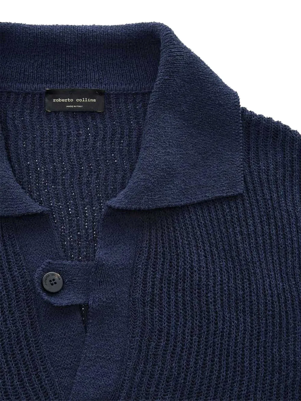 Roberto Collina polo-collar sweater Blauw