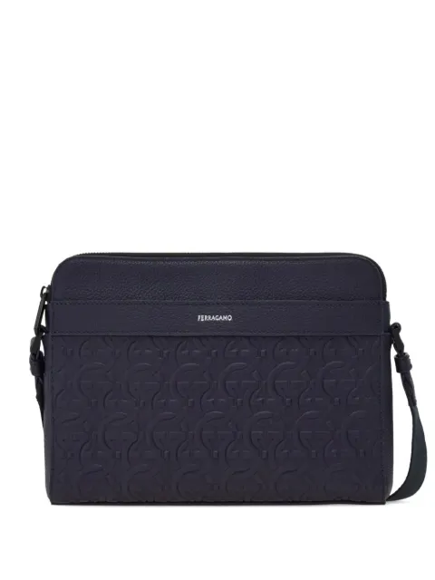 Ferragamo Gancini-embossed shoulder bag