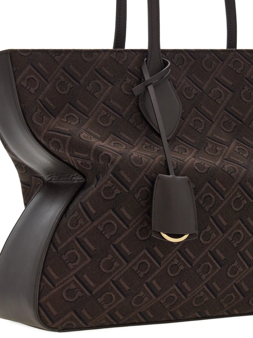 Ferragamo Grote stervormige shopper Bruin