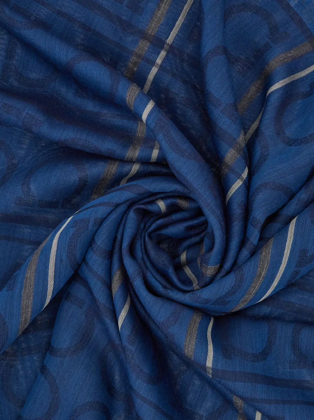 Ferragamo Stropdas met logo-jacquard Blauw