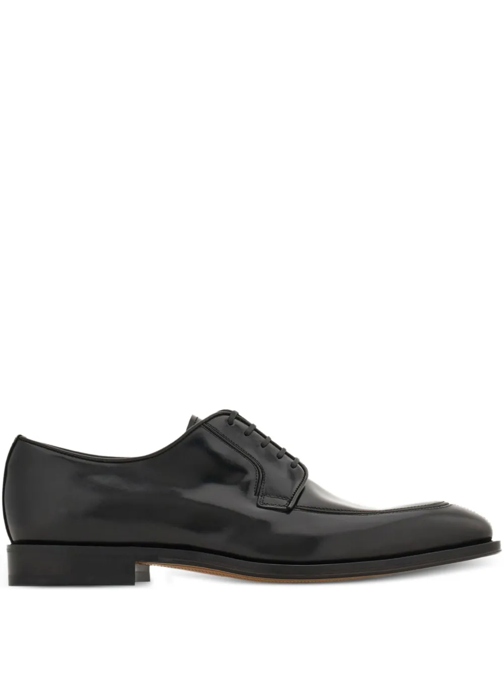 Ferragamo Leren derby schoenen Zwart