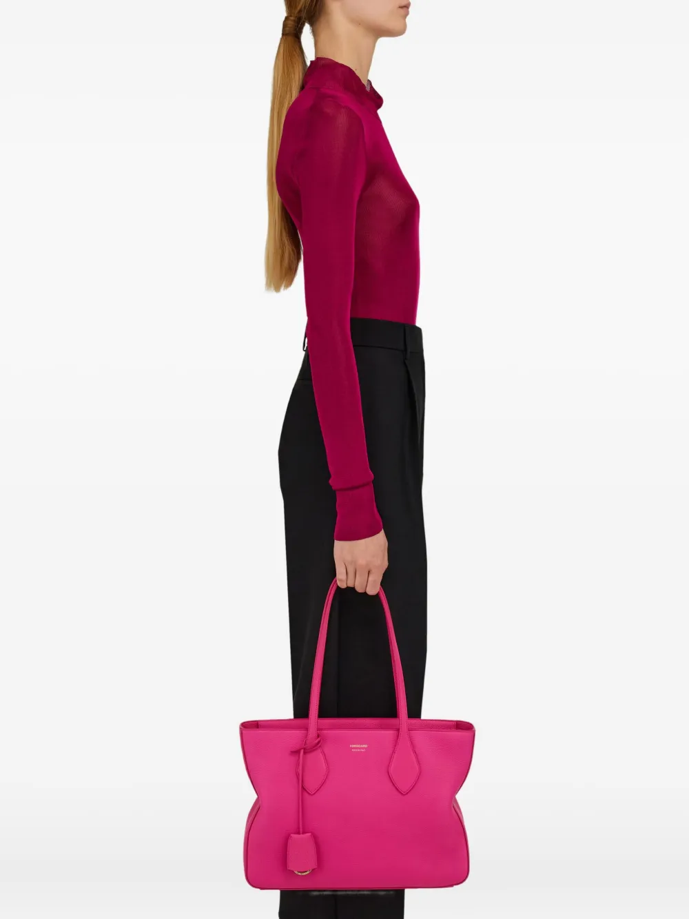 Ferragamo Medium stervormige shopper Roze